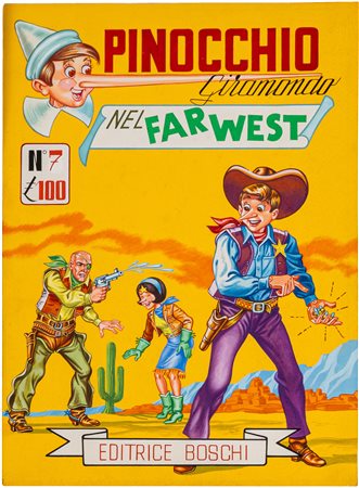 Copertina della Collana Pinocchio Giramondo N. 7 - nel Far WestAnni...