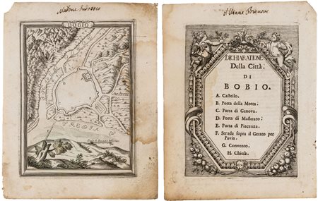 Mappa Sistema di Fortificazione della cittadina di Bobbio (Bobio)Due fogli...