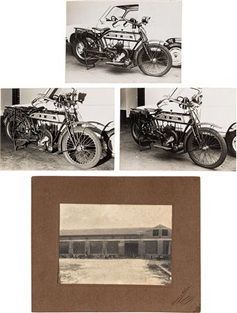 Lotto multiplo: Fotografia Moto Garage A. Arzano unita a 3 fotografie...