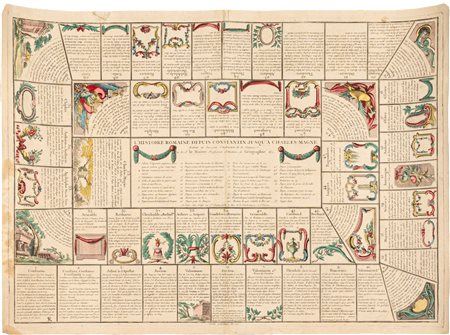 GIOCO DELL'OCA SETTECENTESCO1773Gioco dell'oca francese a colori della...