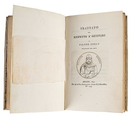 FILONE EBREO - TRATTATO DEL RISPETTO A' GENITORIMilano, GIO. BERNARDONI,...