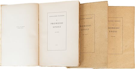 MANZONI ALESSANDRO - I PROMESSI SPOSIParigi, STAMPERIA TALLONE, 19513 volumi,...