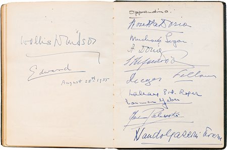 LIBRO FIRMA DI UN'IMPORTANTE FAMIGLIA VENETA1934-1955 ca.Legatura in piena...