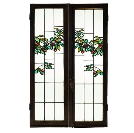 Duilio Cambellotti (Roma 1876 - 1960)  - Vetrata de "Le ciliegie", 1914/'15