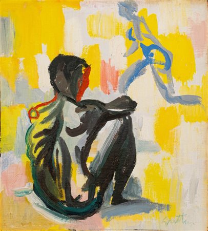 Renato Guttuso (Bagheria 1911 - Roma 1987)  - Studio per “La spiaggia”, 1955