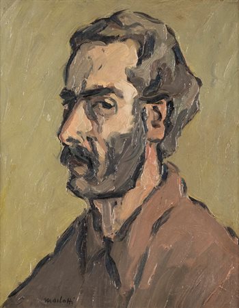 Ennio Morlotti (Lecco 1910 - Milano 1992)  - Ritratto di Alberto Casarotti