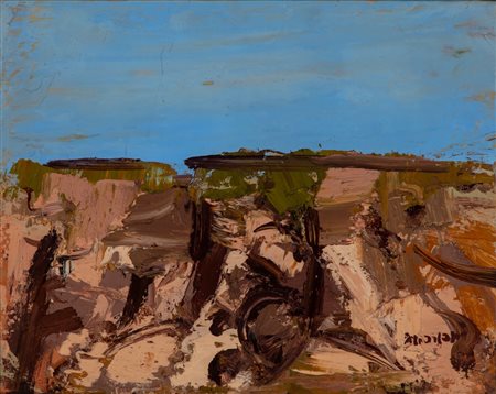 Ennio Morlotti (Lecco 1910 - Milano 1992)  - Rocce, 1981