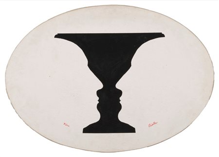 Luca Maria Patella (Roma 1934 - 2023)  - Vaso fisiognomico - d'après un condottiero di Paolo Uccello