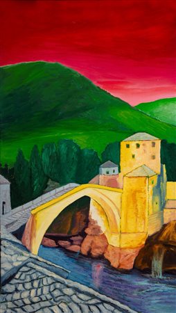 Gian Marco Montesano (Roma 1949)  - Mostar (il ponte)