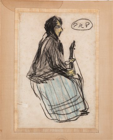 Pablo Picasso (Malaga 1881 - Mougins 1973)  - Femme à la Guitare, 1899 ca. 