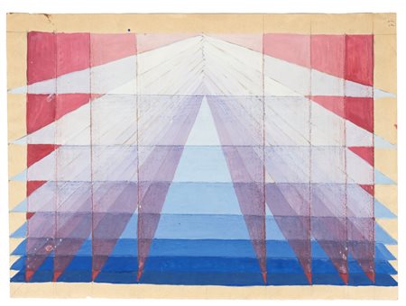 Giacomo Balla (Torino 1871 - Roma 1958)  - Compenetrazione iridescente - studio per Penetrazione + spazio, 1912