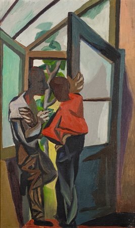 Renato Guttuso (Bagheria 1911 - Roma 1987)  - Amici a via Margutta, 1946