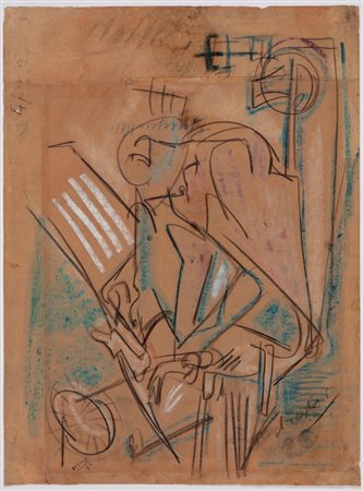 Emilio Vedova (Venezia 1919 - 2006)  - Il Cestaio, 1946