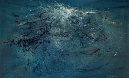 Emilio Scanavino (Genova 1922 - Milano 1986)  - Il mare in Liguria, 1955