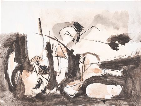 Afro Basaldella (Udine 1912 - Zurigo 1976)  - Ceruleo Nero, 1967