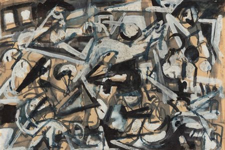 Emilio Vedova (Venezia 1919 - 2006)  - Scontro di situazioni, 1946/'47