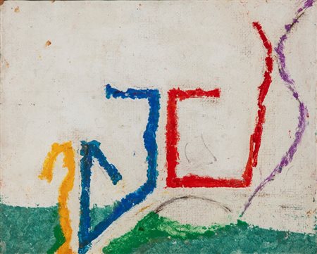 Osvaldo Licini (Monte Vidon Corrado  1894 - 1958)  - Ritmo su fondo bianco, 1953