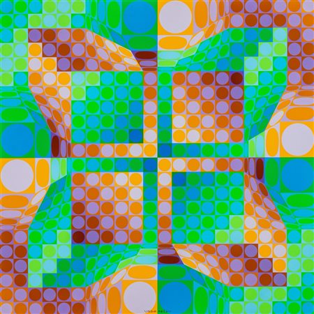 Victor Vasarely (Pécs 1906 - Parigi 1997)  - Kellem, 1990