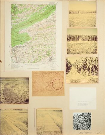 Dennis Oppenheim (Electric City 1938 - New York 2011)  - Snow fence projects, 1968