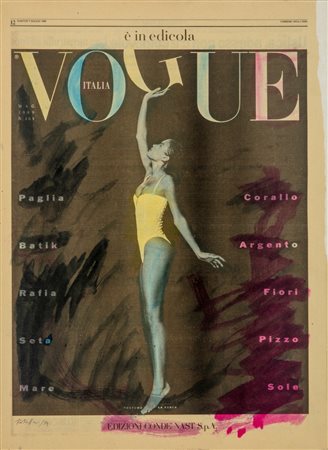 Mimmo Rotella (Catanzaro 1918 - Milano 2006)  - Vogue, 1989