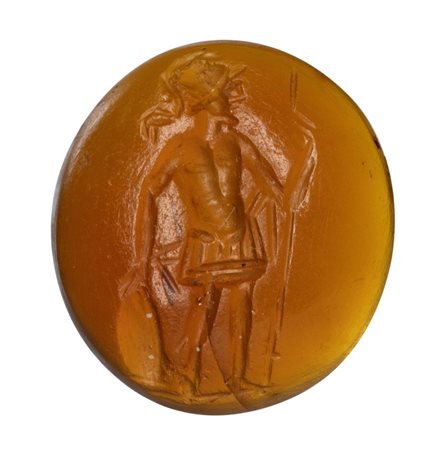 A Roman carnelian intaglio. Mars.