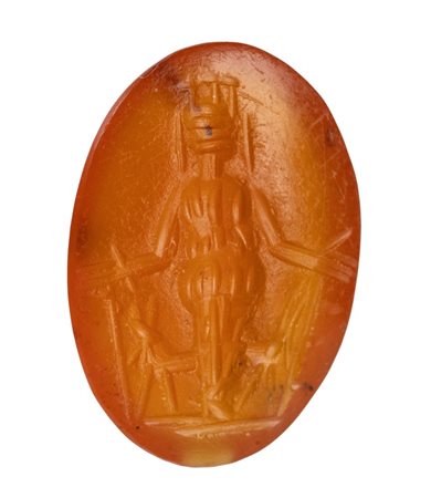 A Roman carnelian intaglio. Artemis of Ephesus.
