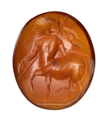 A Roman carnelian intaglio. Centaur.