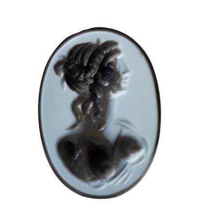A Late Renaissance nicolo intaglio. Female bust.