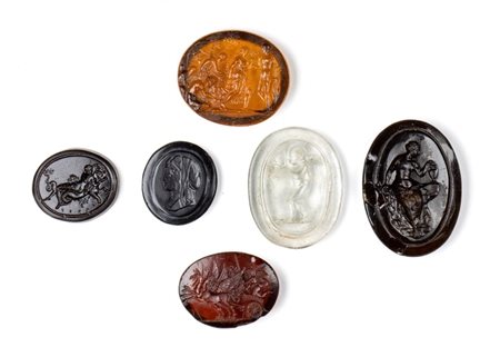 A lot of 6  Grand Tour  glass cast impressions. Various subjects.