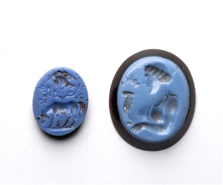 A lot of 2 Grand Tour glass cast impressions. Various Subjects.