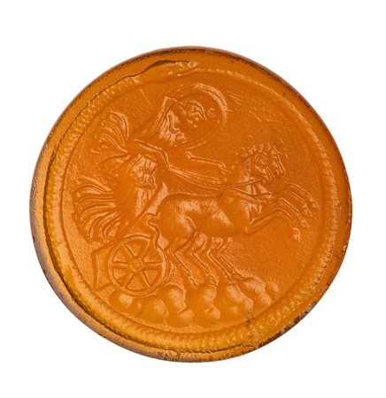 A  Grand Tour glass cast impression. Allegorical scene.