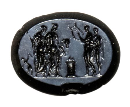 A glass paste impression. Sacrifice scene.