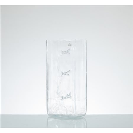 RENATO TOSO, Vaso della serie “Repetai” in cristallo