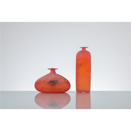 GINO CENEDESE, Due bottiglie in vetro