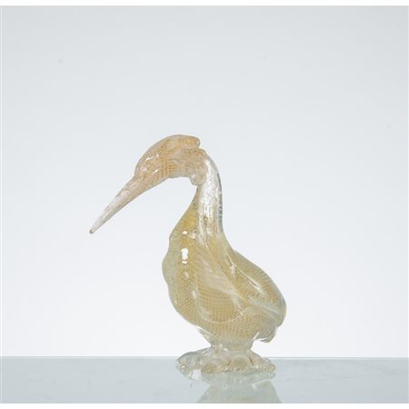 FLAVIO POLI, Figura di volatile in vetro