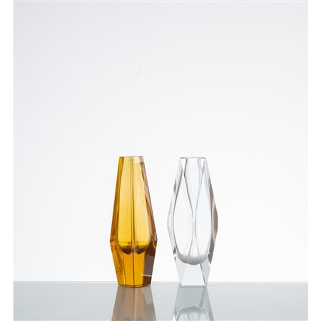 FLAVIO POLI, Due vasi in vetro