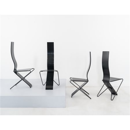 PIETRO AROSIO, Quattro sedie modello “Impronta”