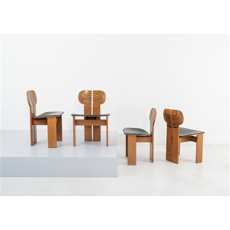 AFRA E TOBIA SCARPA, Quattro sedie modello “Africa”