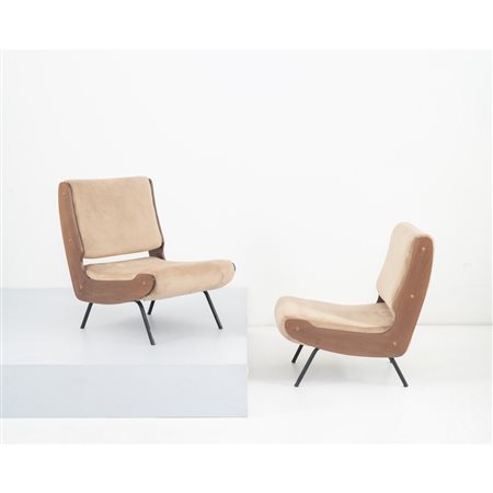 GIANFRANCO FRATTINI, Coppia di poltrone modello “836”