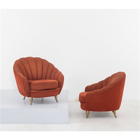 GIO PONTI (Attr.le), Coppia di poltrone