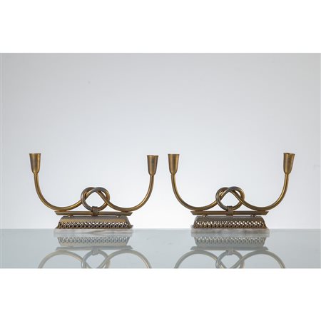 GIO PONTI, Coppia di candelabri