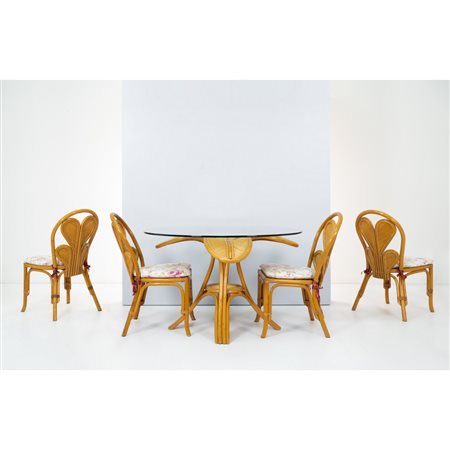 VIVAI DEL SUD, Tavolo da pranzo e quattro sedie