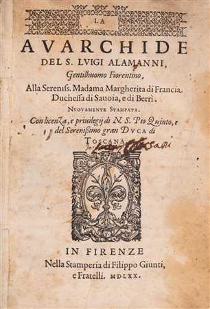 Alamanni, Luigi - La Avarchide, 1570