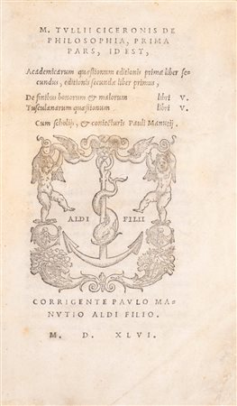 Cicerone, Marco Tullio - De philosophia pars prima (et secunda), 1546