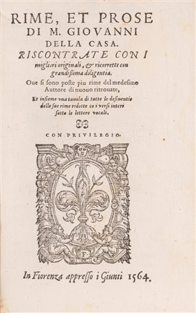 Della Casa, Giovanni - Rime et prose, 1564