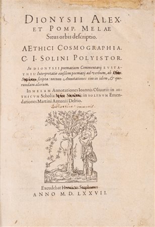 Dionigi il Periegeta - Dionysii Alex. Et Pomp. Melae Situs Orbis descriptio , 1577