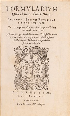 Formularium quotidianum contractuum, 1577