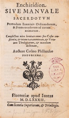 Cosimo Filiarchi - Enchiridion Sive Manuale Sacerdotum, 1582