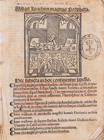 Gioacchino da Fiore - Abbas Ioachim magnus propheta, 1516