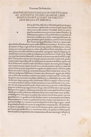 Pontano, Giovanni Gioviano - Ioannis Iouiani Pontani Opera, 1501